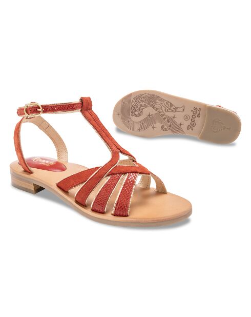 Sandali Patty in pelle arancione scuro