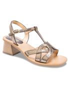 Sandalias Georgia de piel en bronce