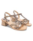 Sandalias Georgia de piel en bronce