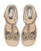 Sandalias Georgia de piel en bronce