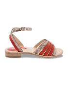 Sandali Aretha Snake in pelle arancione