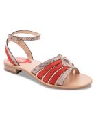 Sandali Aretha Snake in pelle arancione