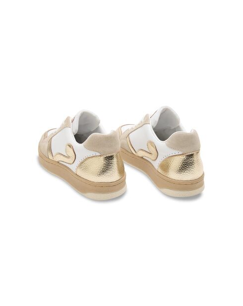 Cyndi witgouden leren sneakers