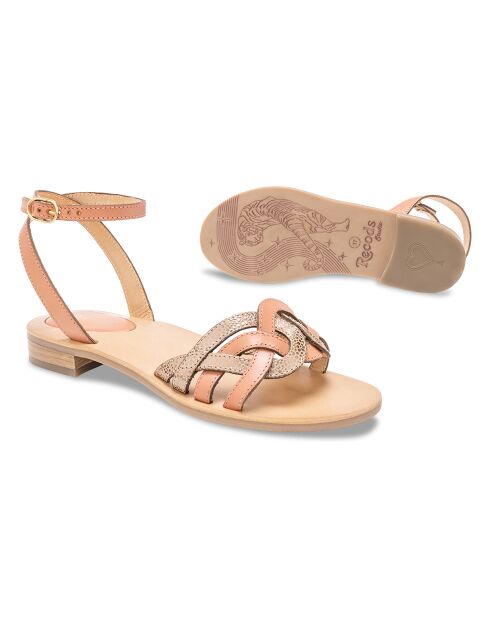 Sandalias multipiel rosas Marlena