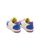 Baskets en Cuir Cyndi fuchsia jaune