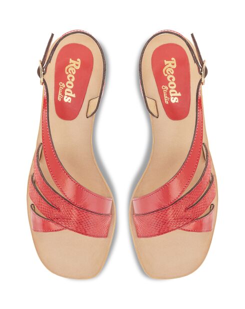 Sandalias Kim Red de piel