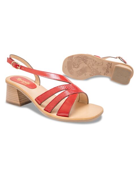 Sandalias Kim Red de piel