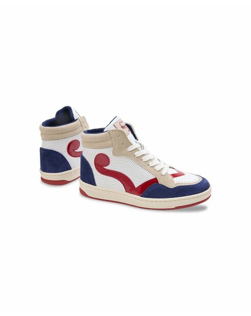 Debbie Turnschuhe aus Leder in Rotblau