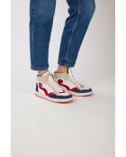 Debbie Turnschuhe aus Leder in Rotblau