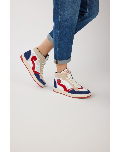 Debbie Turnschuhe aus Leder in Rotblau