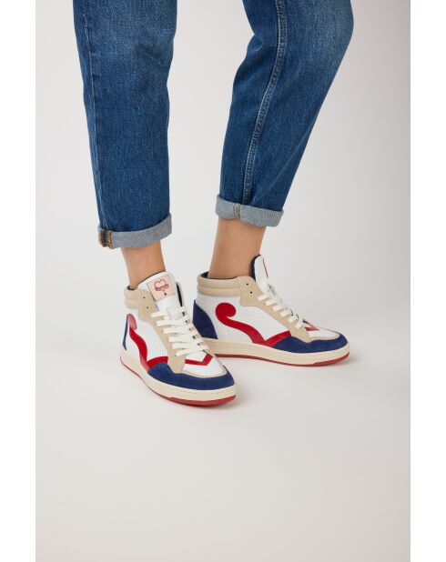 Debbie Turnschuhe aus Leder in Rotblau