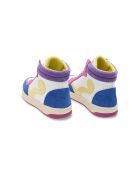 Baskets en Cuir Debbie fuchsia jaune