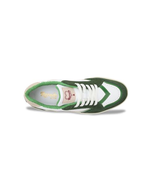 Baskets en Cuir Cyndi blanc vert
