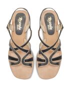 Sandalias de piel Donna negras