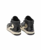 Debbie Sneakers aus Leder in Schwarz und Gold