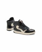 Debbie Sneakers aus Leder in Schwarz und Gold
