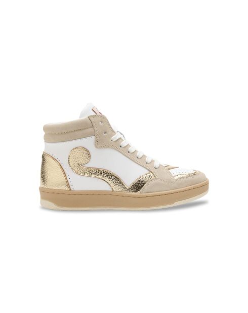 Debbie Sneakers aus Leder in Weißgold