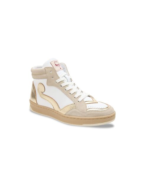 Debbie Sneakers aus Leder in Weißgold