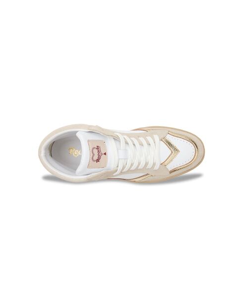 Debbie Sneakers aus Leder in Weißgold