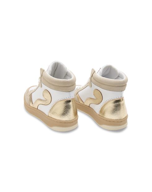 Debbie Sneakers aus Leder in Weißgold