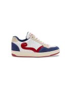 Baskets en Cuir Cyndi rouge bleu