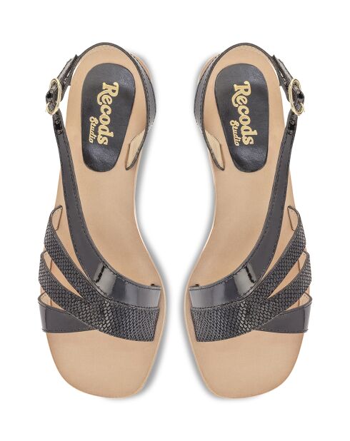 Sandalias Kim de piel negras