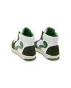 Baskets en Cuir Debbie blanc vert