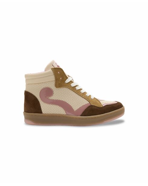 Rosa Coffee Debbie Ledersneaker