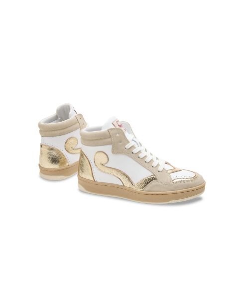 Debbie Sneakers aus Leder in Weißgold