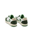 Baskets en Cuir Cyndi blanc vert