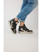 Debbie Sneakers aus Leder in Schwarz und Gold
