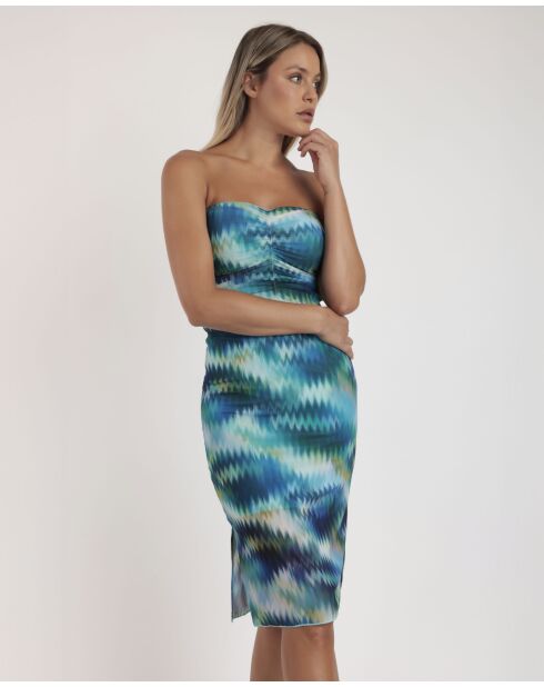 Robe bustier Sea Shore bleue