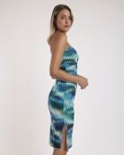Robe bustier Sea Shore bleue