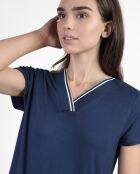 Violettes Kleid mit Neckholder