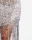 Glanzende zilveren jurk