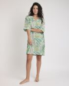 Een groene zomerkimono