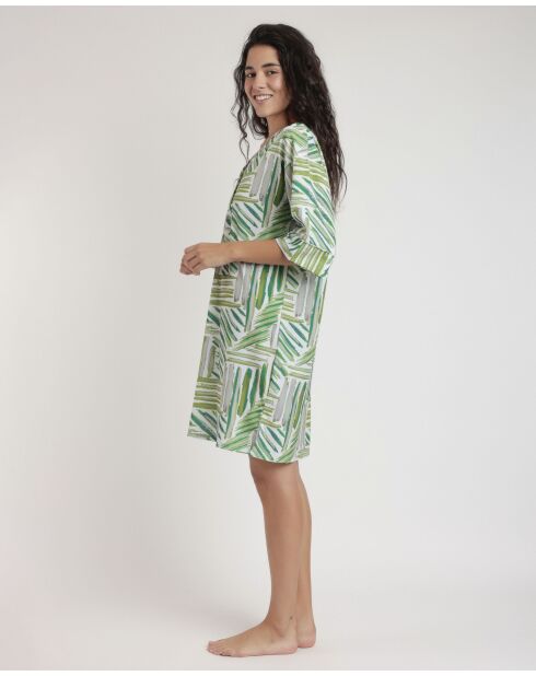 Een groene zomerkimono