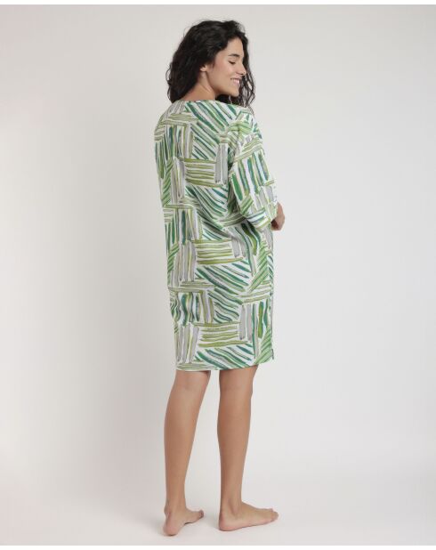 Een groene zomerkimono