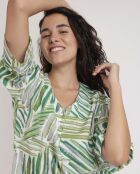 Een groene zomerkimono