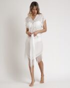 Witte Sunset Palm-jurk