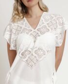 Witte Sunset Palm-jurk