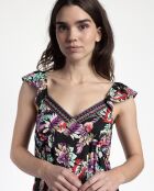 Kalissa B mehrfarbiges langes Kleid