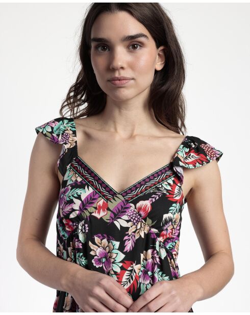 Kalissa B mehrfarbiges langes Kleid