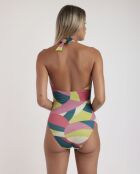 Maillot de bain dos nu Sunshine multicolore