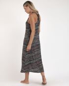 Robe de nuit dos nu à pois multicolore