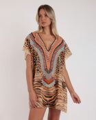 Vestido caftán de piel Safari