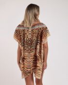 Vestido caftán de piel Safari