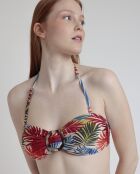 Desert Palm B Mehrfarbiger Bandeau-Badeanzug, 2-teilig