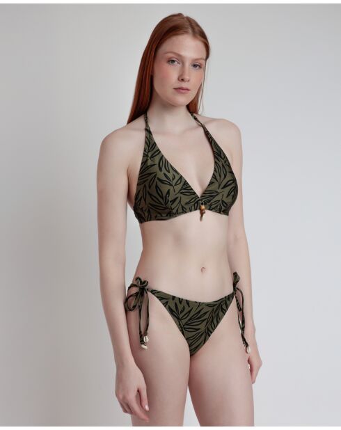 Vanguard Leaves khakifarbener 2-teiliger Badeanzug