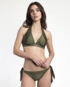 Traje de baño caqui de 2 piezas Halter Punk Beach